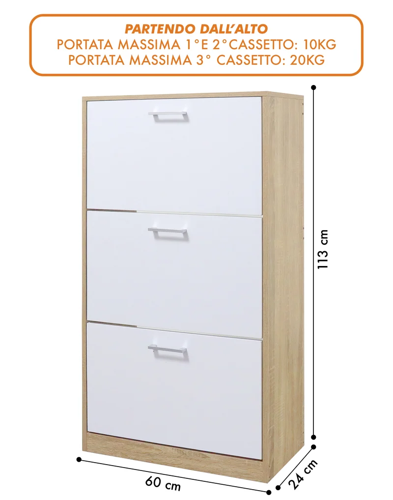 Scarpiera In Legno Con Ante A Ribalta Armadio Salvaspazio Disponibile 3/4 Ante Il Gruppone