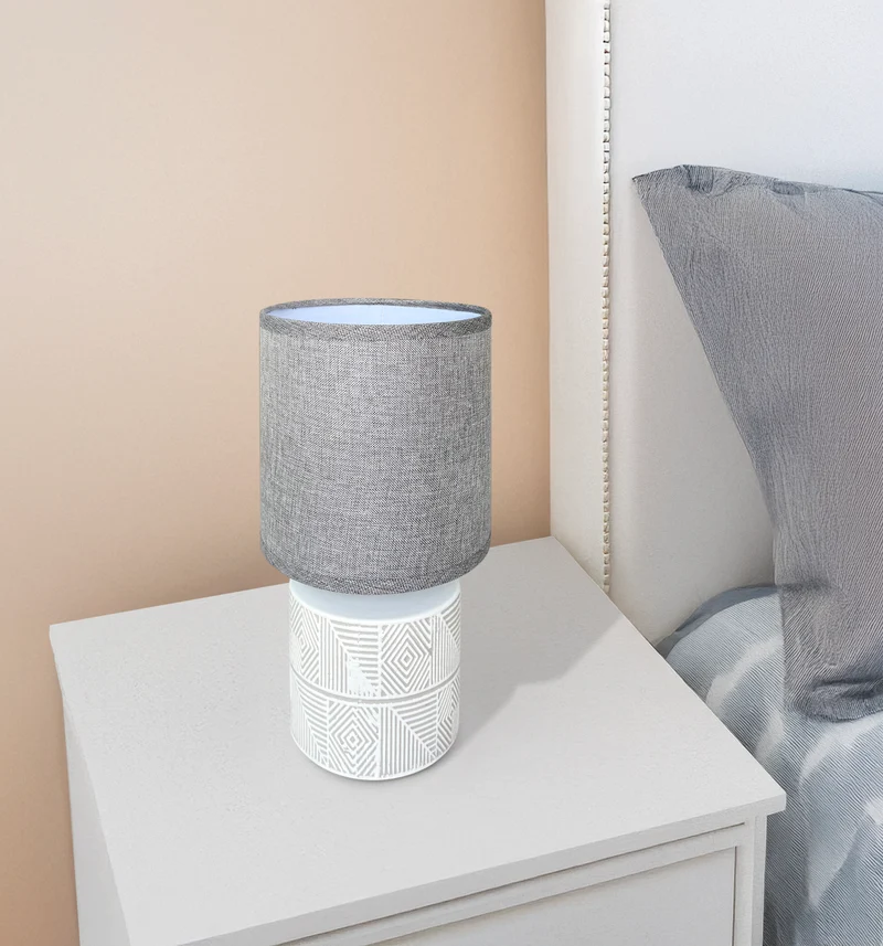 Lampada Moderna Da Comodino Con Decorazione Azteco Certificata RoHS In Ceramica Il Gruppone