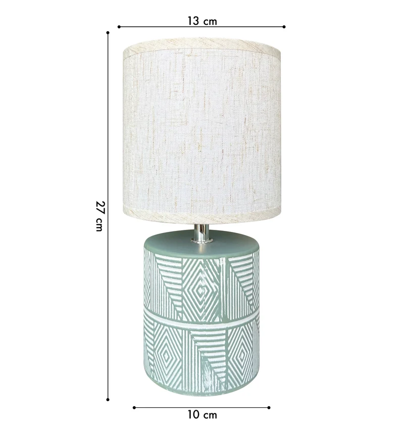 Lampada Moderna Da Comodino Con Decorazione Azteco Certificata RoHS In Ceramica Il Gruppone