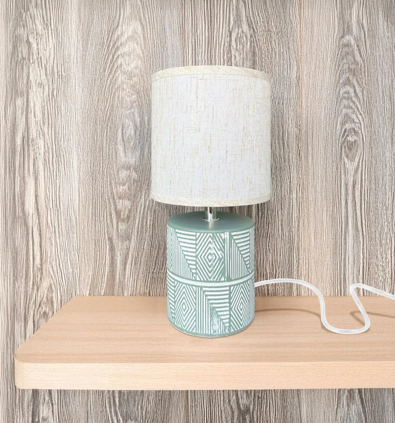 Lampada Moderna Da Comodino Con Decorazione Azteco Certificata RoHS In Ceramica Il Gruppone