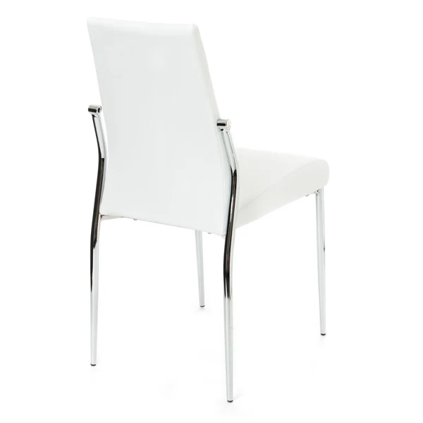 Set da 4 sedia moderna seduta in similpelle con gambe in metallo cromato - Vari colori