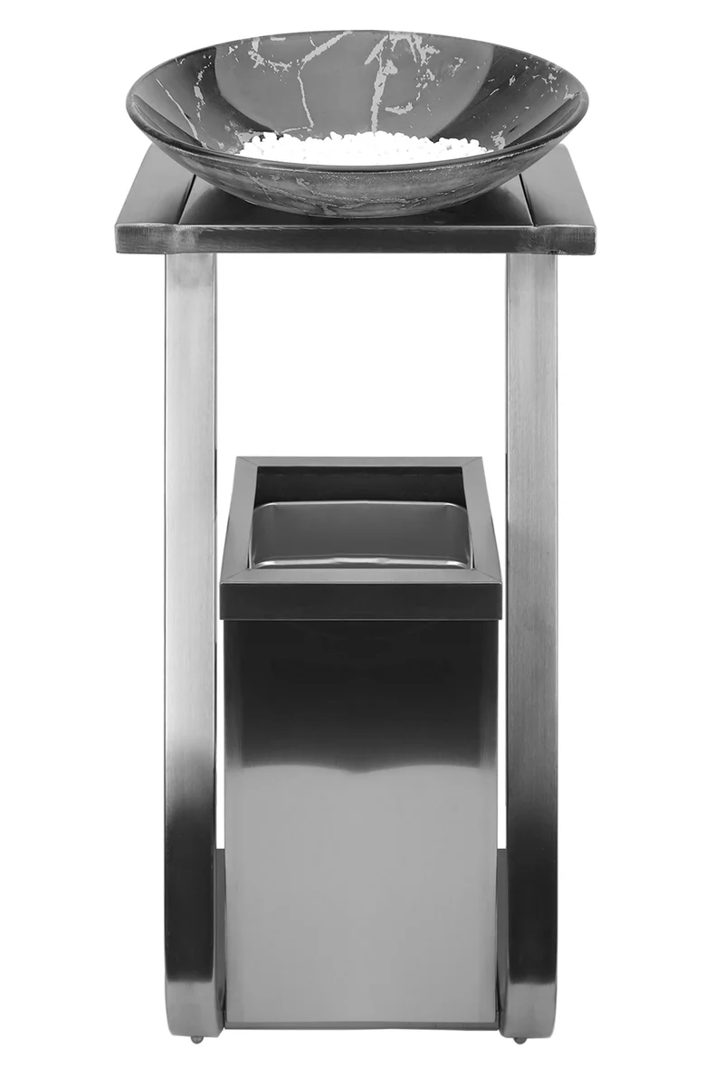 Posacenere 2 In 1 Da Terra Professionale Realizzati In Acciaio Marmo Il Gruppone