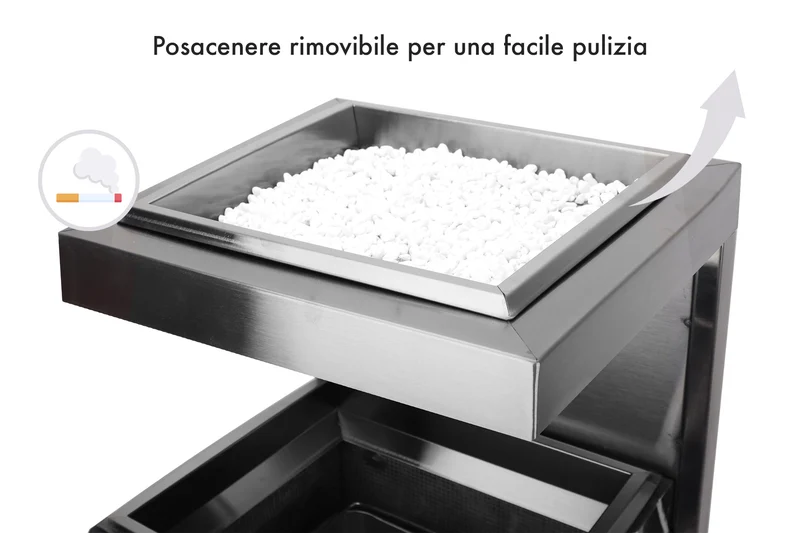 Posacenere 2 In 1 Da Terra Professionale Realizzati In Acciaio Marmo Il Gruppone