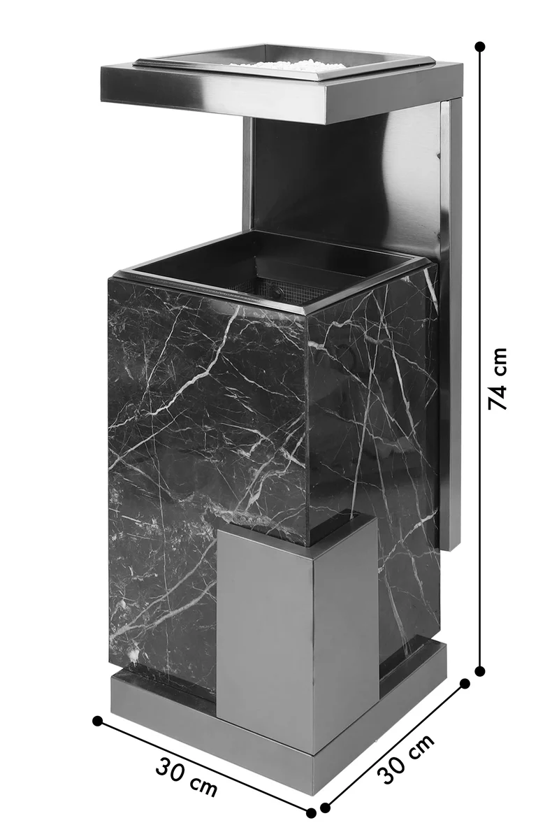 Posacenere 2 In 1 Da Terra Professionale Realizzati In Acciaio Marmo Il Gruppone