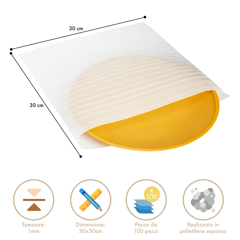 Set 100 Fogli Pluriball 30x30 cm per Imballaggio Protezione Oggetti Fragili Il Gruppone