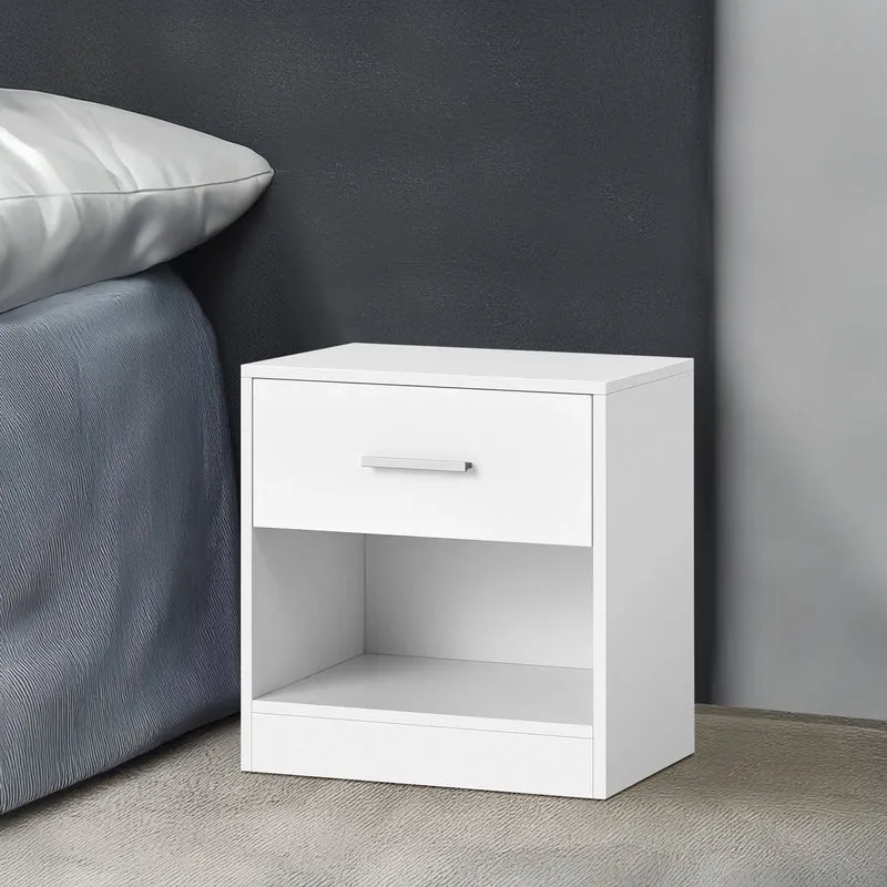 Comodino Moderno Cassetto Con Maniglia E Scomparto Aperto Camera Da Letto Portalibri Oggetti Mensola Libreria