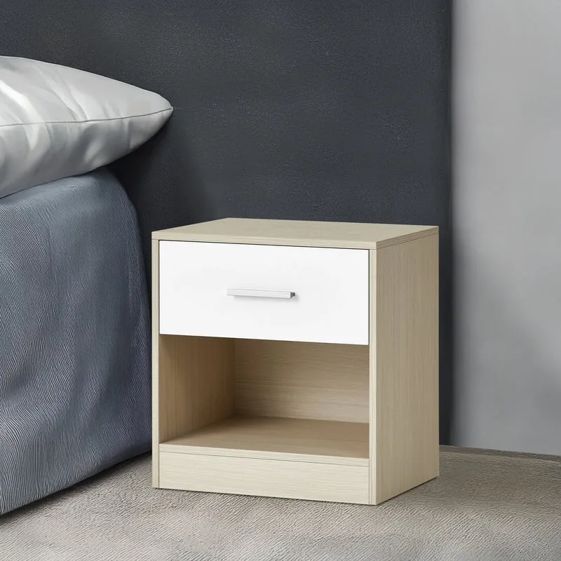 Comodino Moderno Cassetto Con Maniglia E Scomparto Aperto Camera Da Letto Portalibri Oggetti Mensola Libreria