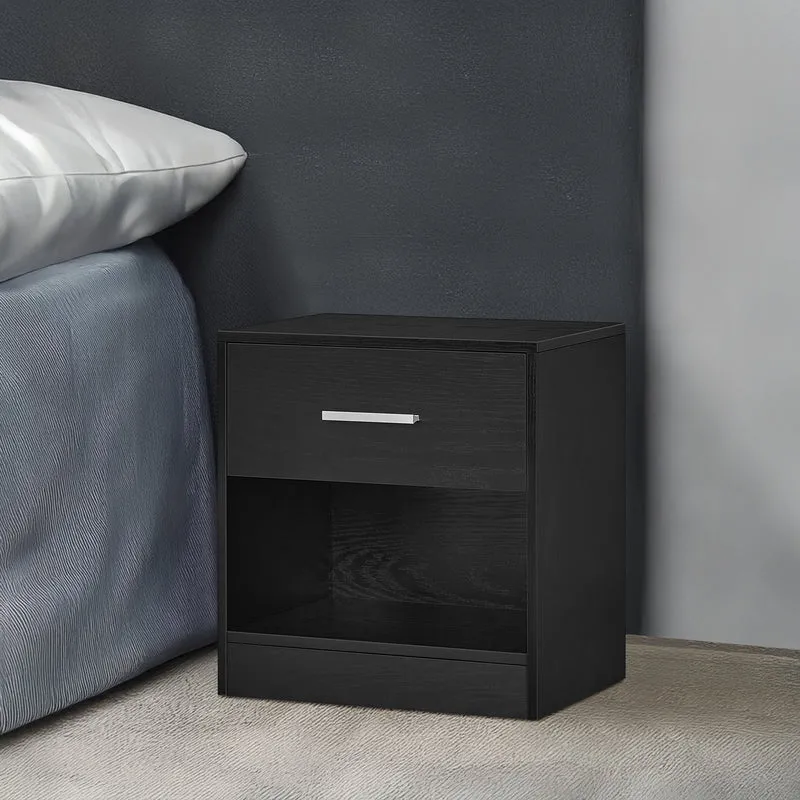 Comodino Moderno Cassetto Con Maniglia E Scomparto Aperto Camera Da Letto Portalibri Oggetti Mensola Libreria