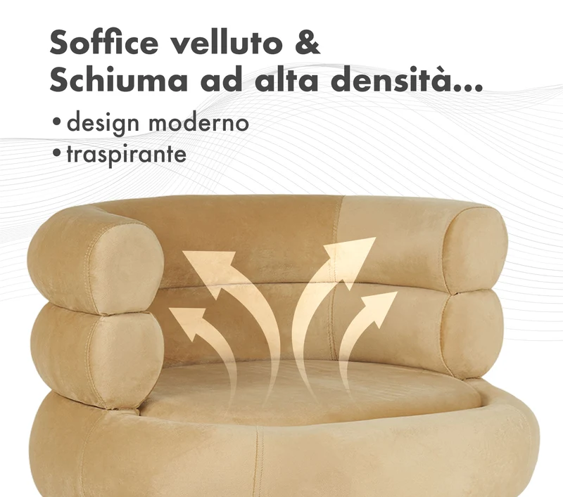 Poltrona Camera da Letto e Salotto in Velluto con Poggiapiedi Contenitore Il Gruppone