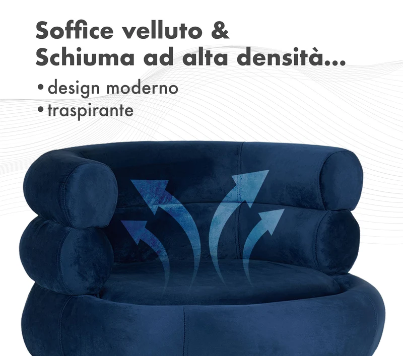 Poltrona Camera da Letto e Salotto in Velluto con Poggiapiedi Contenitore Il Gruppone