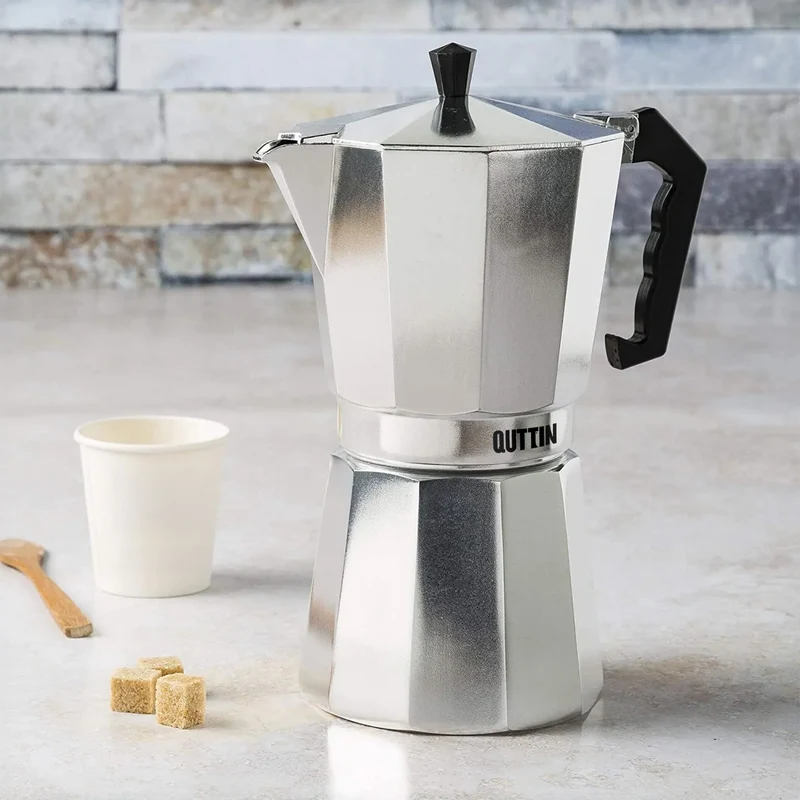 Caffettiera Moka 9 Tazze in Alluminio per Induzione con Manico Termico Il Gruppone