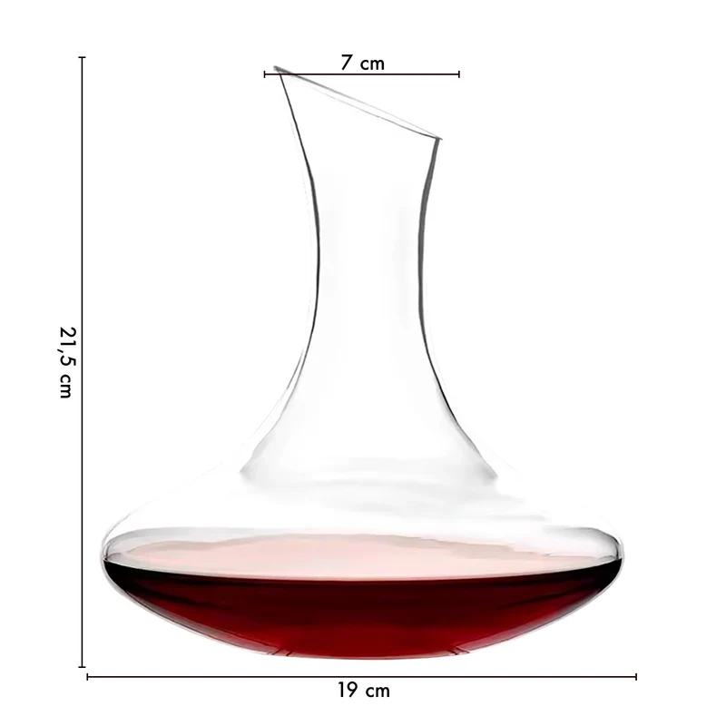 Decanter Per Vino In Vetro Molato 1.5 Litri Elegante Ampia Capienza Certificato Contatto Alimentare Ideale Anche Per Acqua Bibite Caraffa Trasparente Travaso Vigno