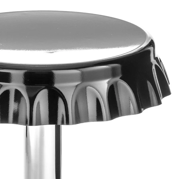 Set da 2 sgabello da bar con seduta a forma di tappo in abs e base in metallo cromato - Vari colori