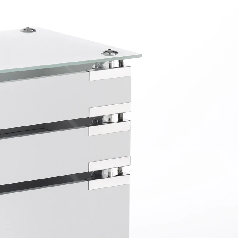 Cassettiera girevole moderna con ruote 5 cassetti in legno per ufficio cm 38x31x74h