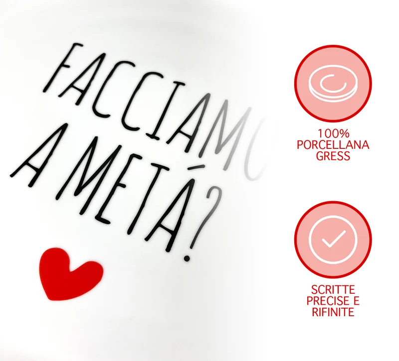 Set 6 Piatti Pizza Decorati con Scritte in Porcellana Ø31 cm Il Gruppone
