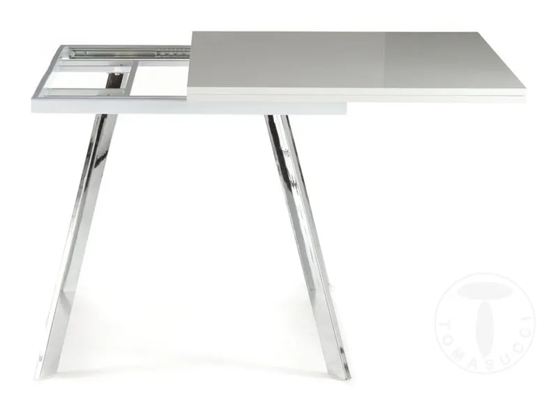 Tavolo di design mdf bianco allungabile a libro per soggiorno