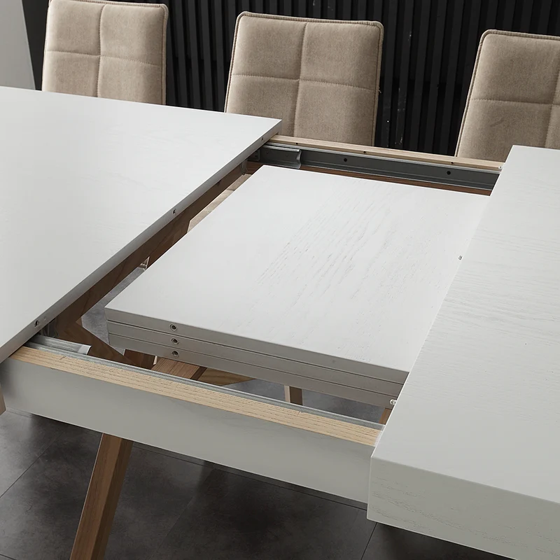 Leonardo - Tavolo bicolore design moderno in legno allungabile cm 180/360x90x75h