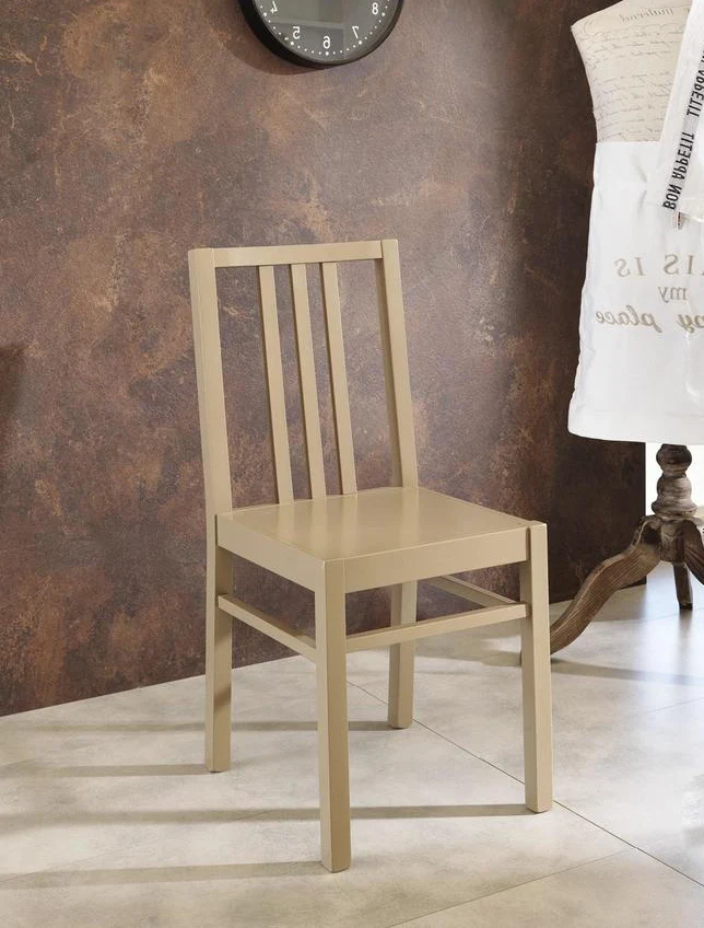 Set da 4 Sedia classica da cucina in legno di faggio laccato - vari colori