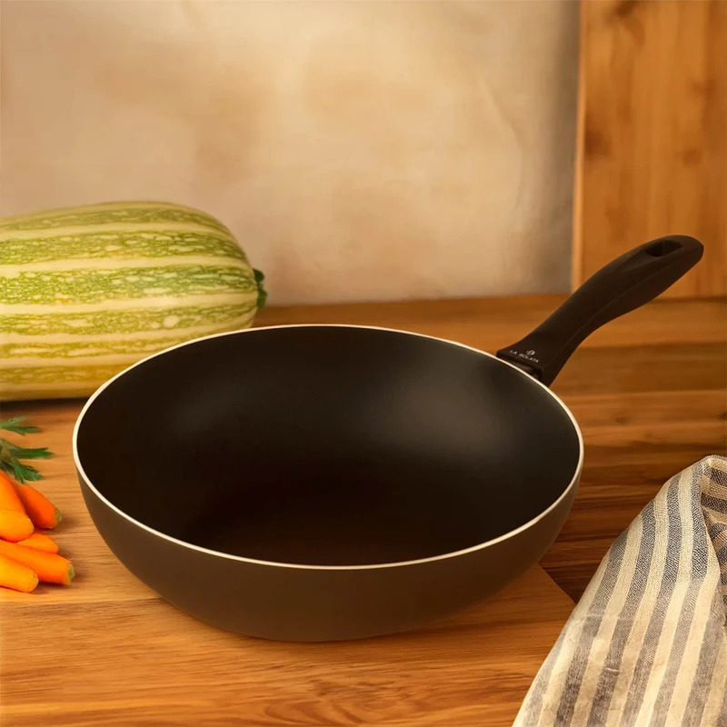 Wok Padella Alluminio 28cm Induzione Antiaderente Il Gruppone