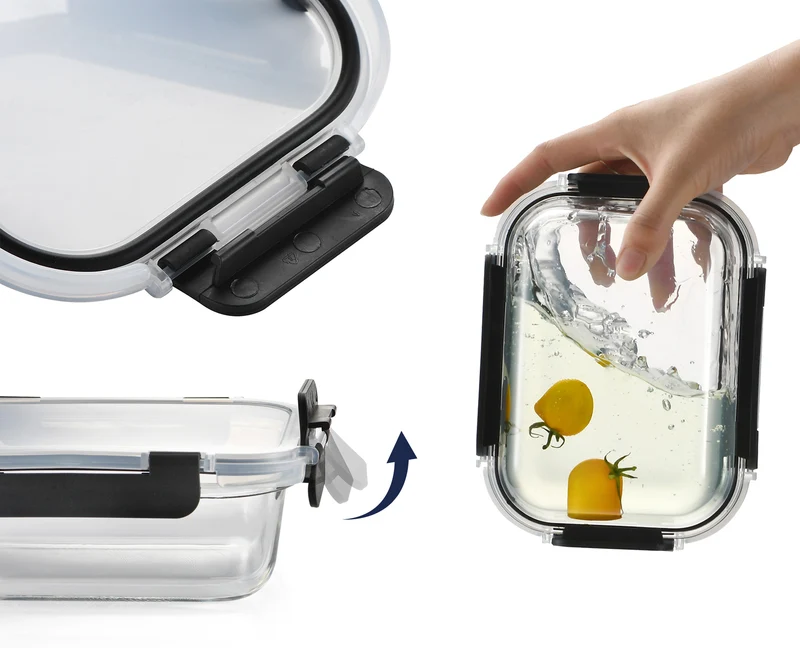 24 Pezzi Contenitori Ermetici Per Alimenti In Vetro Borosilicato 12 Contenitore 12 Coperchi Antiperdita Il Gruppone
