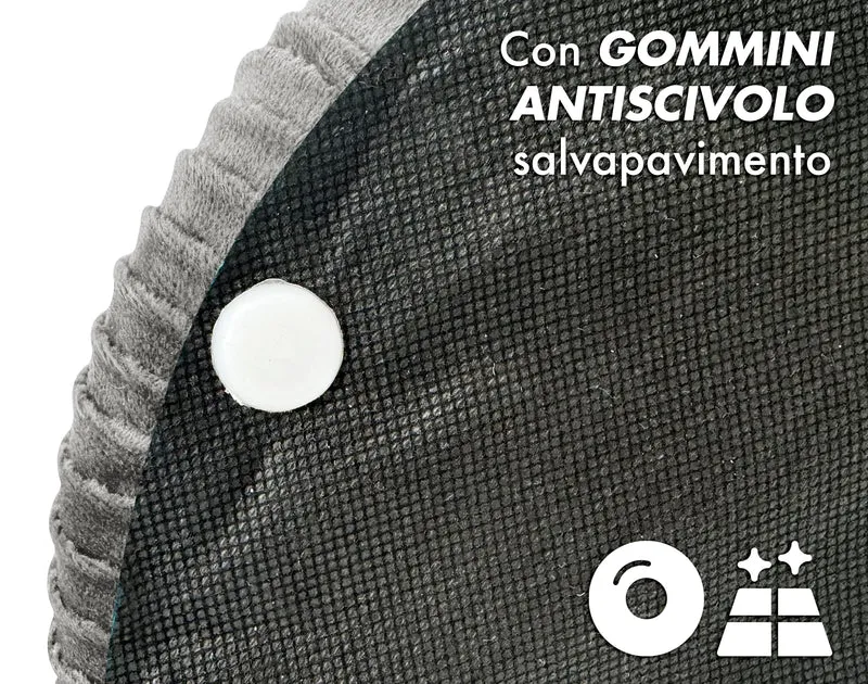 Set Di 2 Pouf Contenitori In Velluto Design Moderno Poggiapiedi Il Gruppone