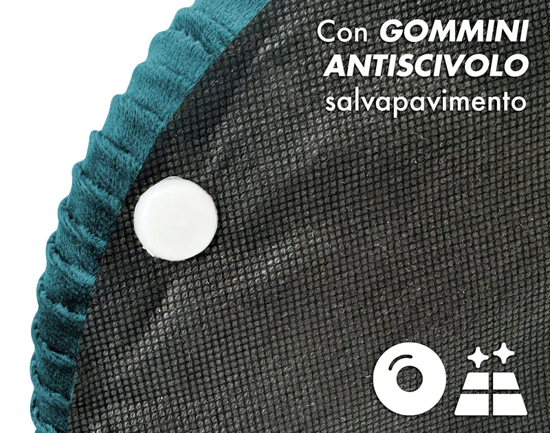 Set Di 2 Pouf Contenitori In Velluto Design Moderno Poggiapiedi Il Gruppone