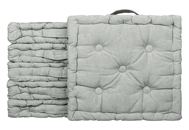 6 Pezzi Cuscini Sedia Quadrati Alti Mattonella Trapuntati Cuscino Da Pavimento Con Maniglia 40x40 Cm Altezza 6 Cm Cuscino Spesso Cucina Interno Esterno Coprisedia