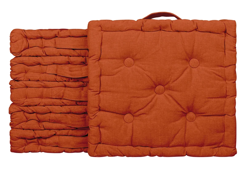6 Pezzi Cuscini Sedia Quadrati Alti Mattonella Trapuntati Cuscino Da Pavimento Con Maniglia 40x40 Cm Altezza 6 Cm Cuscino Spesso Cucina Interno Esterno Coprisedia