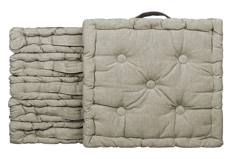 6 Pezzi Cuscini Sedia Quadrati Alti Mattonella Trapuntati Cuscino Da Pavimento Con Maniglia 40x40 Cm Altezza 6 Cm Cuscino Spesso Cucina Interno Esterno Coprisedia
