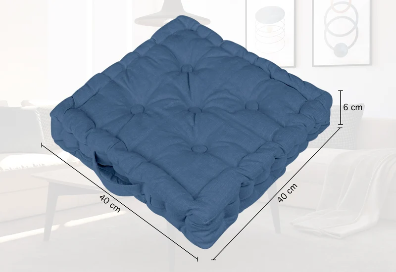 6 Pezzi Cuscini Sedia Quadrati Alti Mattonella Trapuntati Cuscino Da Pavimento Con Maniglia 40x40 Cm Altezza 6 Cm Cuscino Spesso Cucina Interno Esterno Coprisedia