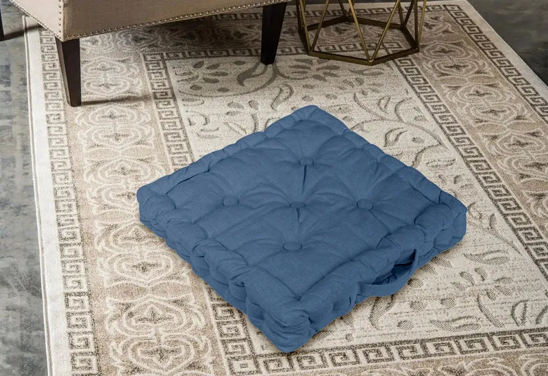 6 Pezzi Cuscini Sedia Quadrati Alti Mattonella Trapuntati Cuscino Da Pavimento Con Maniglia 40x40 Cm Altezza 6 Cm Cuscino Spesso Cucina Interno Esterno Coprisedia