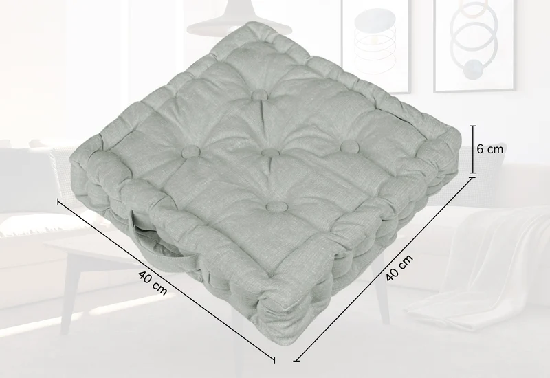 6 Pezzi Cuscini Sedia Quadrati Alti Mattonella Trapuntati Cuscino Da Pavimento Con Maniglia 40x40 Cm Altezza 6 Cm Cuscino Spesso Cucina Interno Esterno Coprisedia
