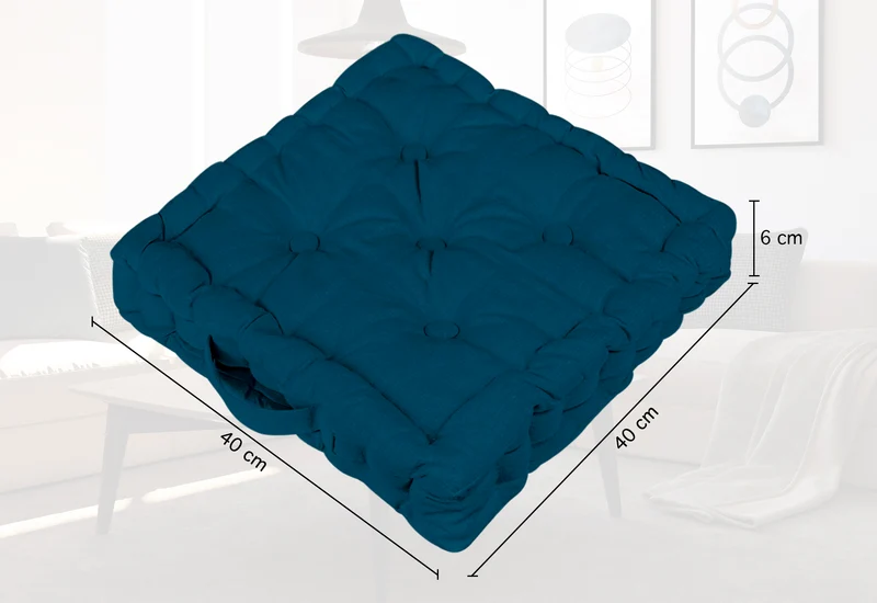 6 Pezzi Cuscini Sedia Quadrati Alti Mattonella Trapuntati Cuscino Da Pavimento Con Maniglia 40x40 Cm Altezza 6 Cm Cuscino Spesso Cucina Interno Esterno Coprisedia