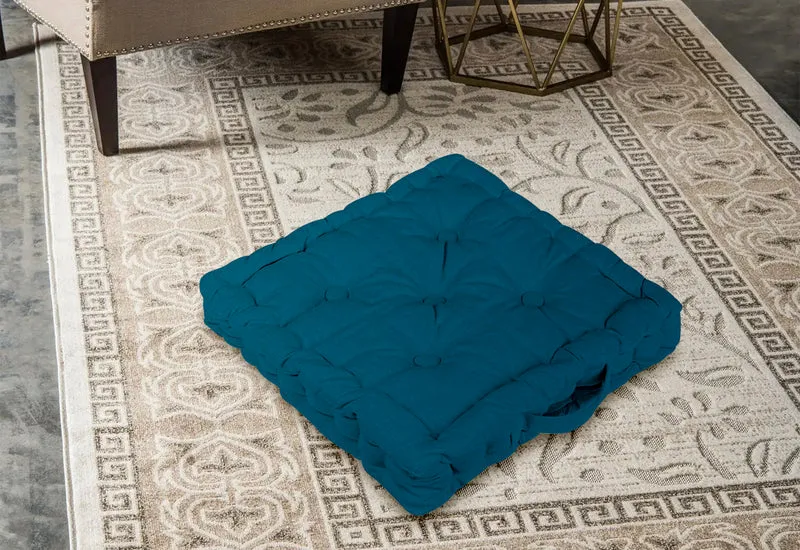 6 Pezzi Cuscini Sedia Quadrati Alti Mattonella Trapuntati Cuscino Da Pavimento Con Maniglia 40x40 Cm Altezza 6 Cm Cuscino Spesso Cucina Interno Esterno Coprisedia