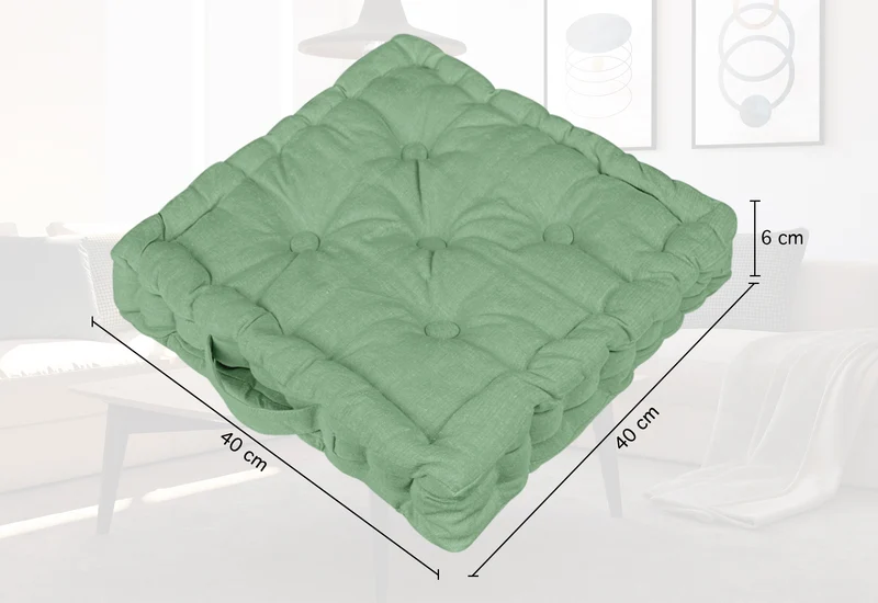 6 Pezzi Cuscini Sedia Quadrati Alti Mattonella Trapuntati Cuscino Da Pavimento Con Maniglia 40x40 Cm Altezza 6 Cm Cuscino Spesso Cucina Interno Esterno Coprisedia