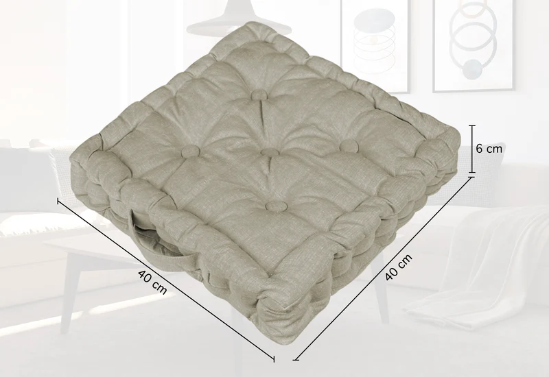 6 Pezzi Cuscini Sedia Quadrati Alti Mattonella Trapuntati Cuscino Da Pavimento Con Maniglia 40x40 Cm Altezza 6 Cm Cuscino Spesso Cucina Interno Esterno Coprisedia
