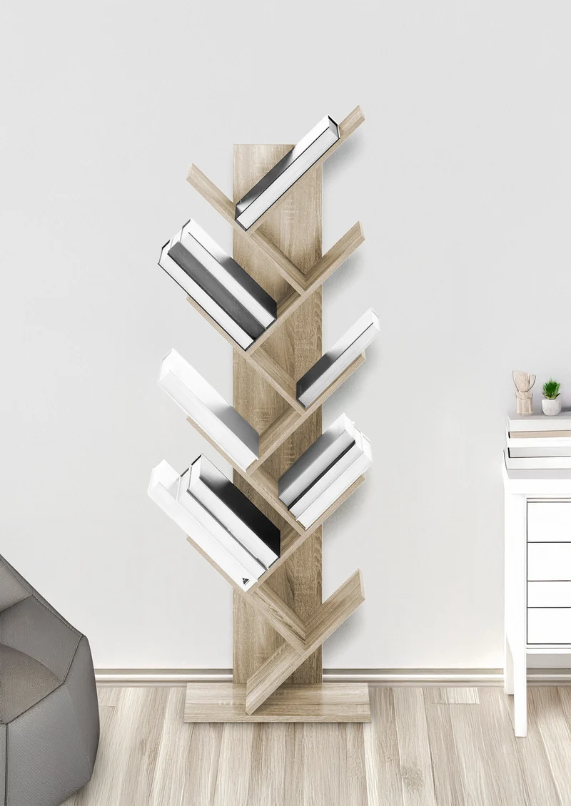 Liberia In Legno A Forma Ad Albero Scaffale 9 Ripiani Salvaspazio Il Gruppone