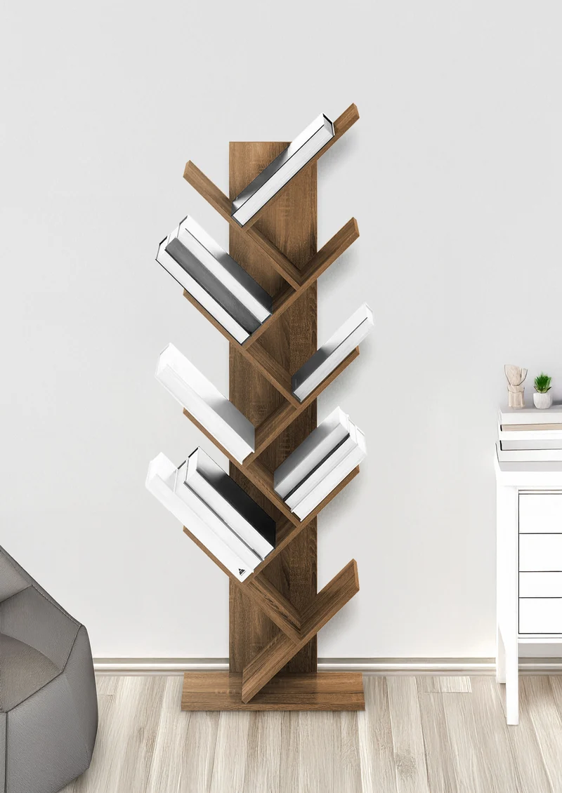 Liberia In Legno A Forma Ad Albero Scaffale 9 Ripiani Salvaspazio Il Gruppone