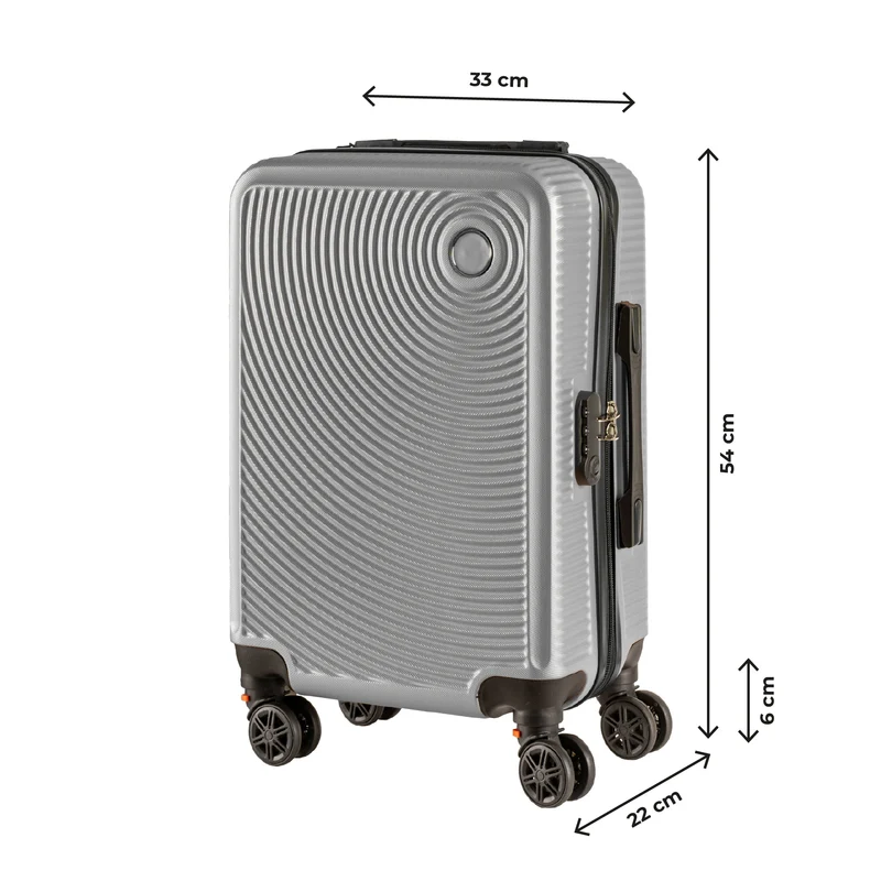 Trolley Bagaglio Mano Rigido Ultraleggero In Abs Con 4 Ruote Il Gruppone