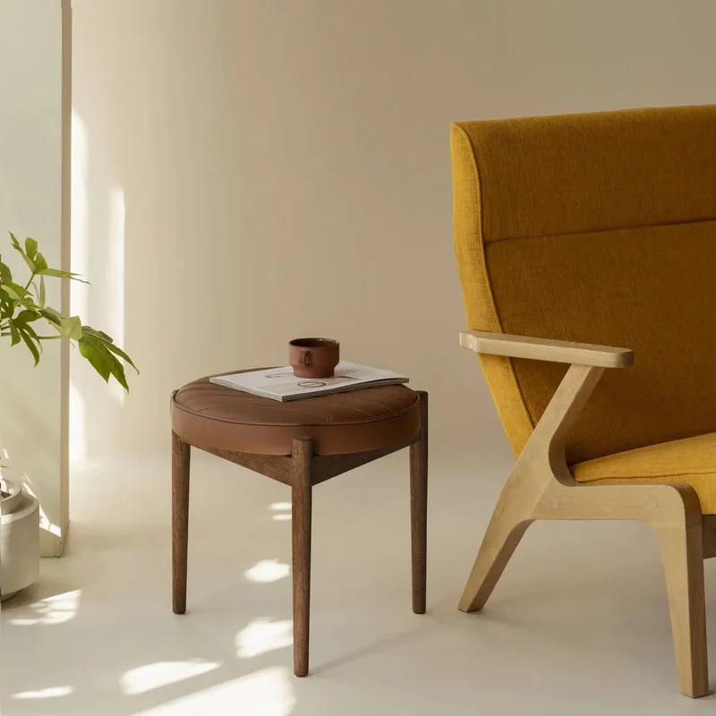 Sputnik Hocker - Leder Premium