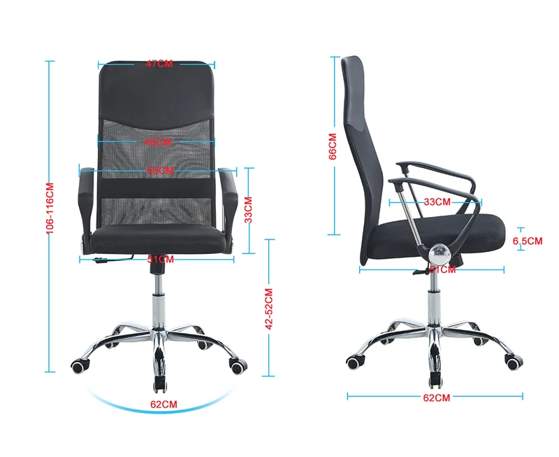 Sedia Da Ufficio In Rete,Elegante,Comoda Regolabile In Altezza,Girevole Il Gruppone