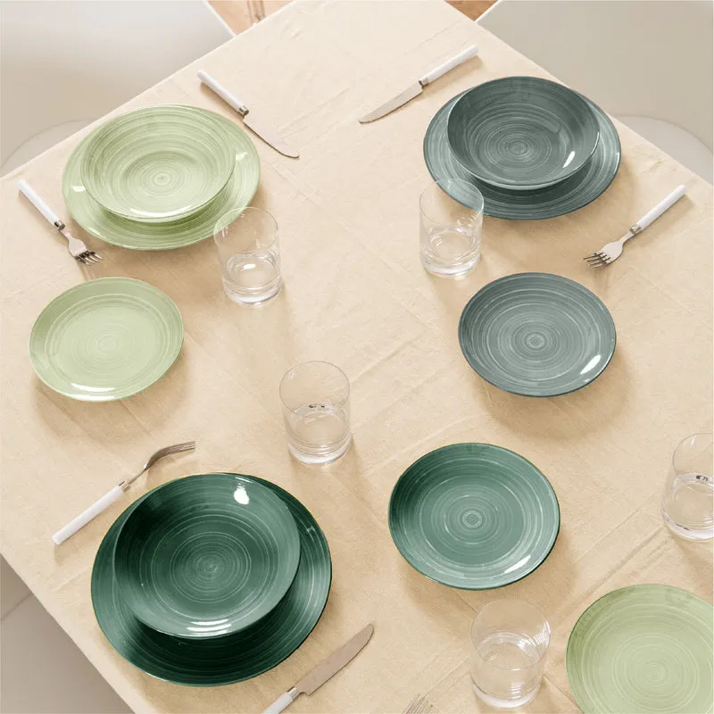 Set 18 Piatti in Porcellana Colorati Servizio Tavola Moderno in 3 Modelli Il Gruppone