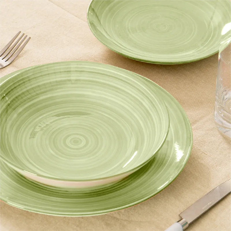 Set 18 Piatti in Porcellana Colorati Servizio Tavola Moderno in 3 Modelli Il Gruppone