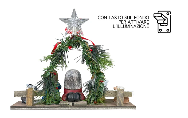 Presepe In Terracotta Statuine Sacra Famiglia Dipinte A Manon Luce Capanna Il Gruppone