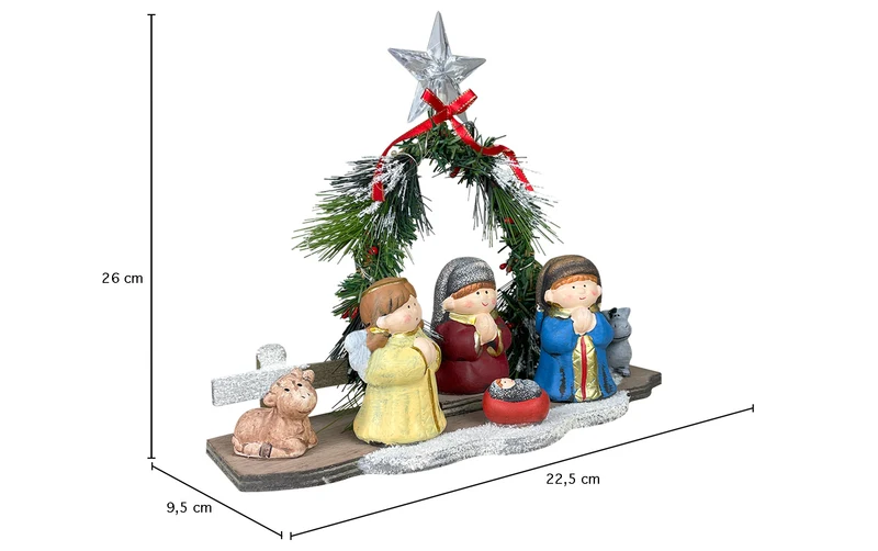 Presepe In Terracotta Statuine Sacra Famiglia Dipinte A Manon Luce Capanna Il Gruppone