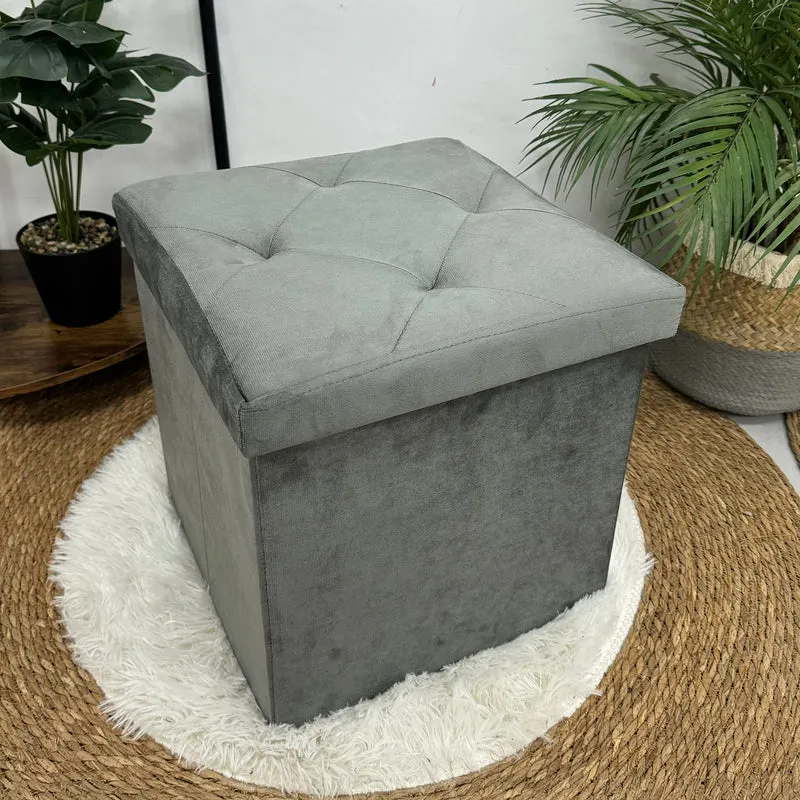 Pouf Contenitore In Velluto Quadrato Moderno Panca Cassapanca Il Gruppone