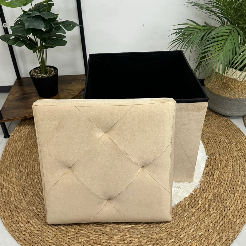 Pouf Contenitore In Velluto Quadrato Moderno Panca Cassapanca Il Gruppone