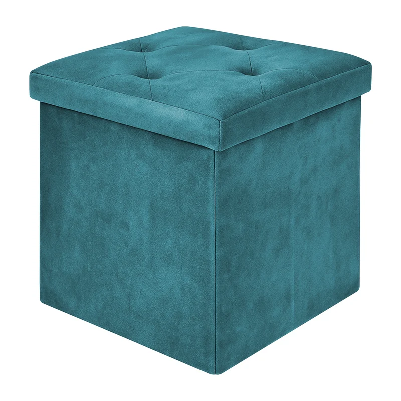 Pouf Contenitore In Velluto Quadrato Moderno Panca Cassapanca Il Gruppone