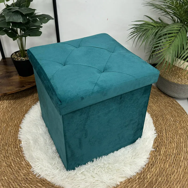 Pouf Contenitore In Velluto Quadrato Moderno Panca Cassapanca Il Gruppone