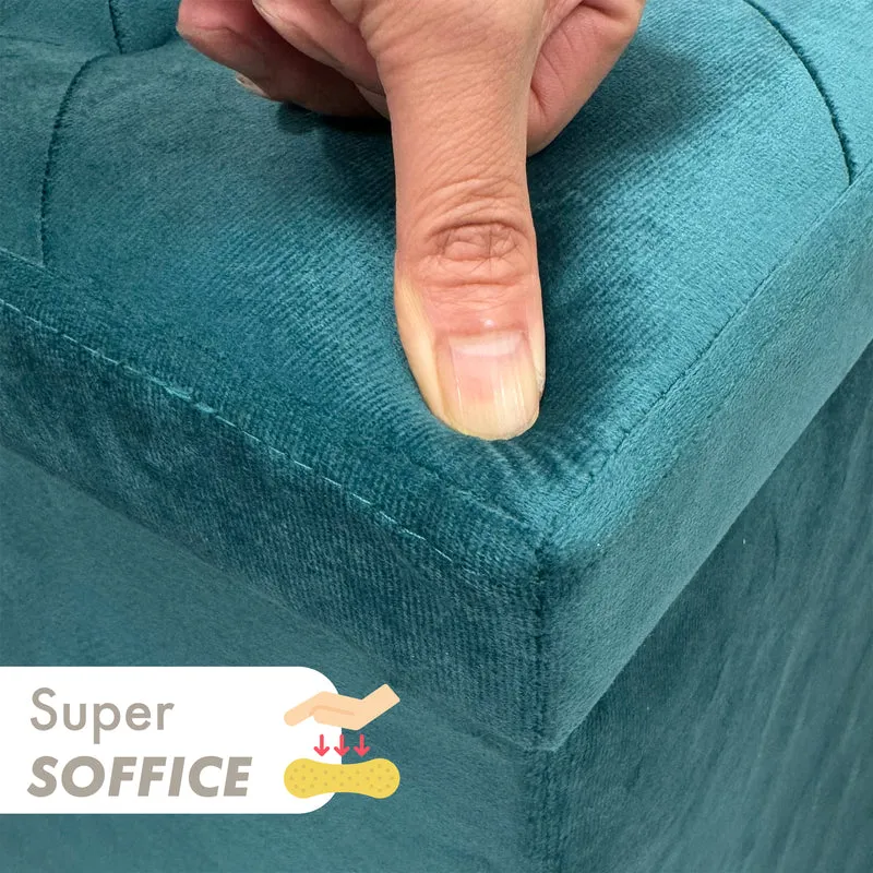 Pouf Contenitore In Velluto Quadrato Moderno Panca Cassapanca Il Gruppone